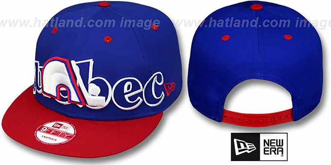 Nordiques 'BIG CITY PUNCH SNAPBACK' Royal-Red Hat by New Era