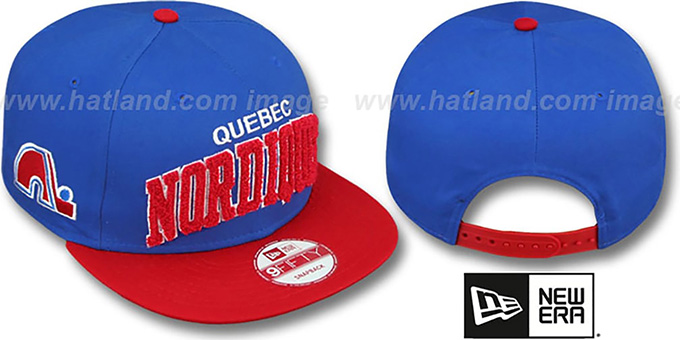 Nordiques 'CHENILLE-ARCH SNAPBACK' Blue-Red Hat by New Era