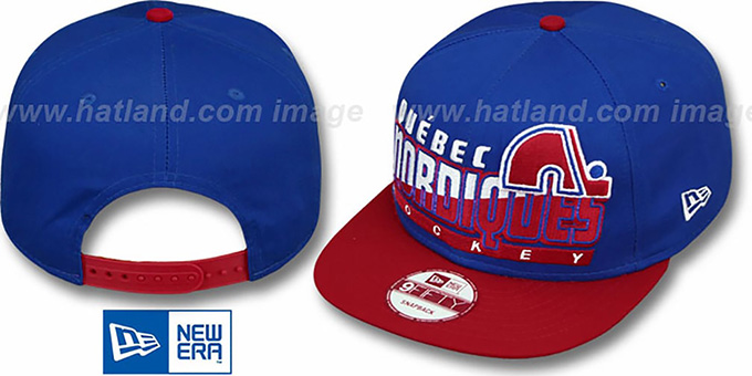 Nordiques 'SLICE-N-DICE SNAPBACK' Royal-Red Hat by New Era