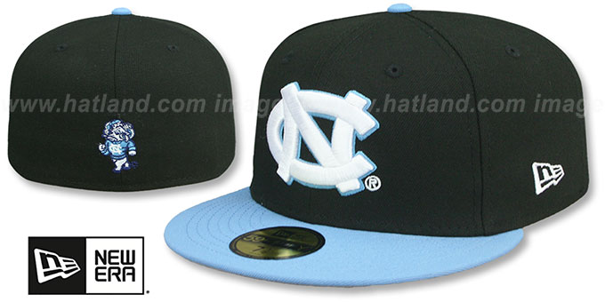 North Carolina 'NCAA TEAM-BASIC' Black-Sky Fitted Hat by New Era