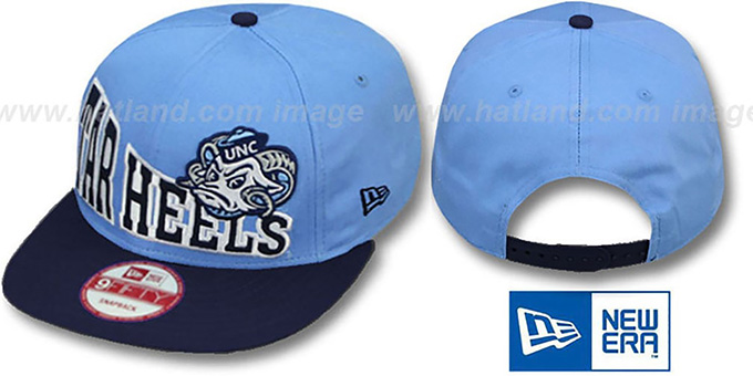 North Carolina 'STOKED SNAPBACK' Sky-Navy Hat by New Era