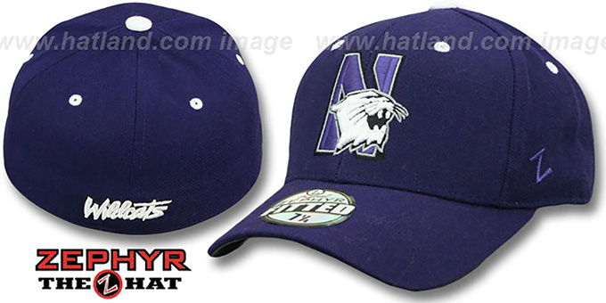 Northwestern 'DH' Purple Fitted Hat by Zephyr