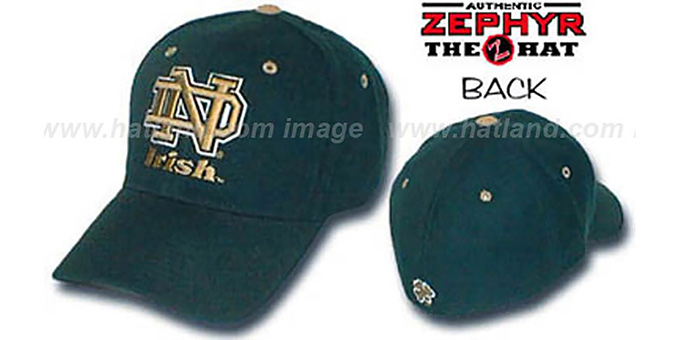 Notre Dame 'DH' Fitted Hat by ZEPHYR - green