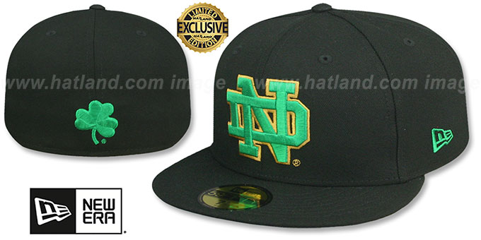 Notre Dame 'NCAA TEAM-BASIC' Black Fitted Hat by New Era