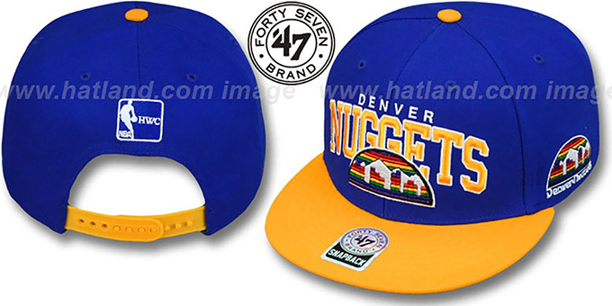 Nuggets '2T BLOCKSHED SNAPBACK' Adjustable Hat by Twins 47 Brand