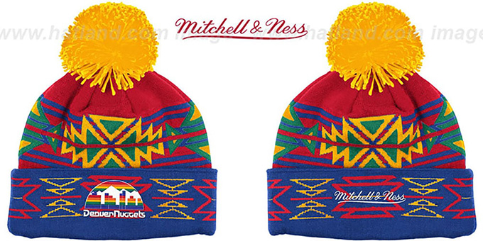 Nuggets 'GEOTECH' Knit Beanie by Mitchell and Ness