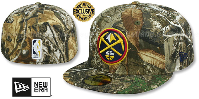 Nuggets 'NBA TEAM-BASIC' Realtree Camo Fitted Hat by New Era