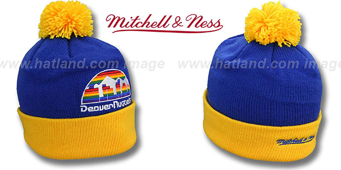 Nuggets 'XL-LOGO BEANIE' Royal by Mitchell and Ness