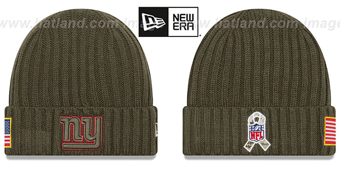 NY Giants '2017 SALUTE-TO-SERVICE' Knit Beanie Hat by New Era