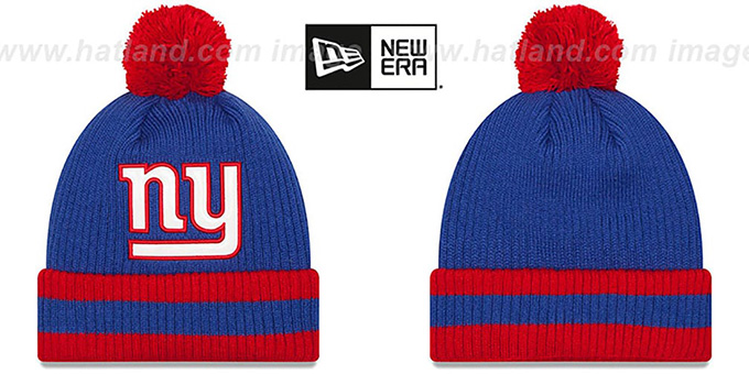 NY Giants 'CHILLER FILLER BEANIE' Royal-Red by New Era