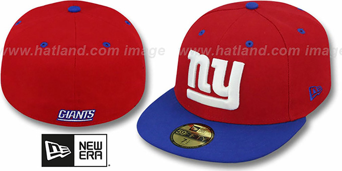 NY Giants 'NFL 2T-TEAM-BASIC' Red-Royal Fitted Hat by New Era