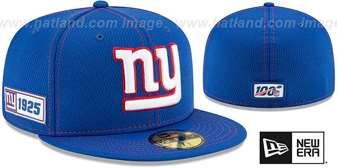 NY Giants 'ONFIELD SIDELINE ROAD' Royal Fitted Hat by New Era