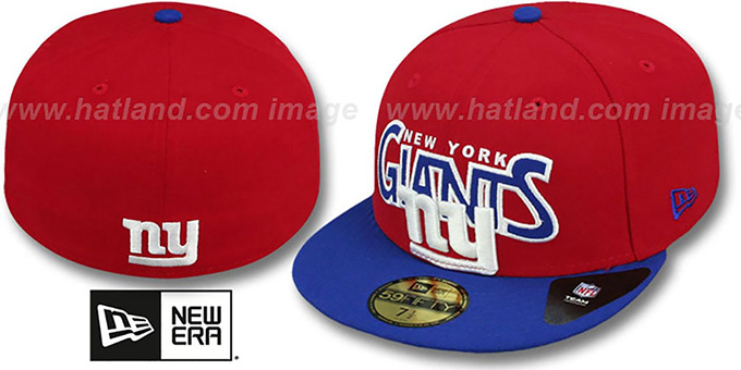 NY Giants 'PROFILIN' Red-Royal Fitted Hat by New Era