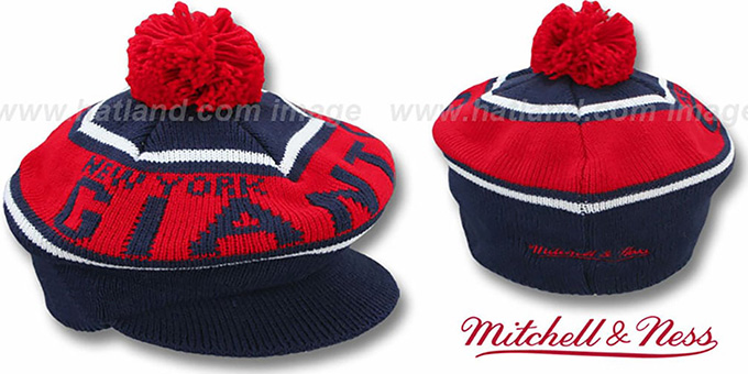 NY Giants 'RERUN KNIT BEANIE' by Mitchell and Ness