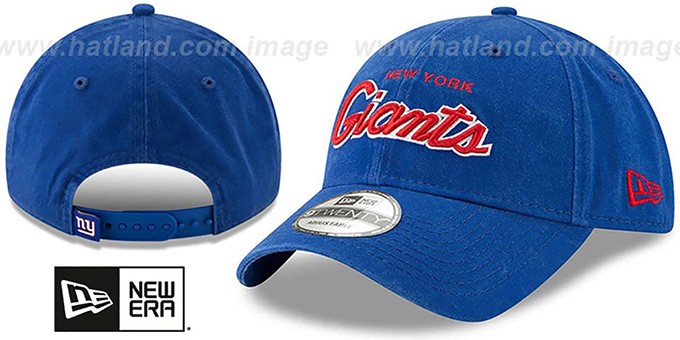 NY Giants 'RETRO-SCRIPT SNAPBACK' Royal Hat by New Era