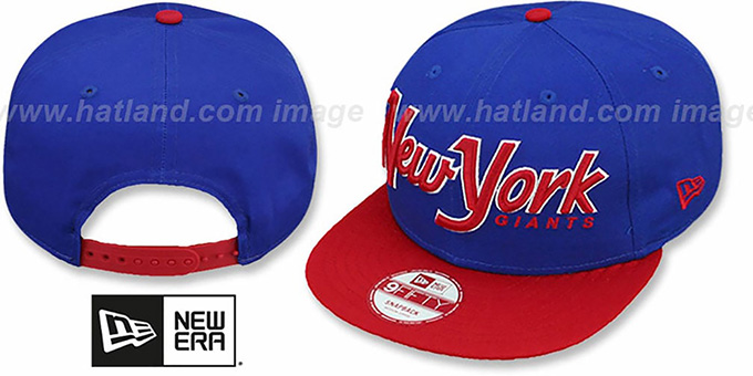 NY Giants 'SNAP-IT-BACK SNAPBACK' Royal-Red Hat by New Era