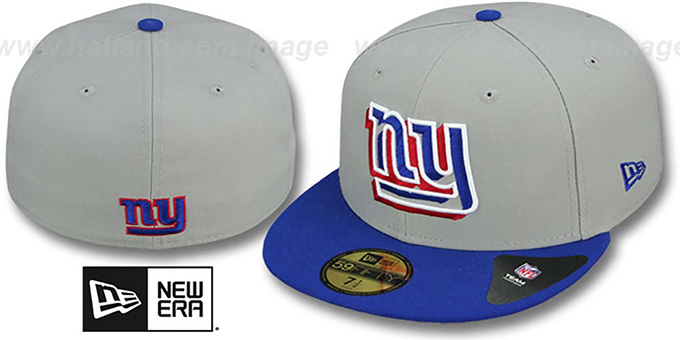 NY Giants 'TRACE-POP' Grey-Royal Fitted Hat by New Era