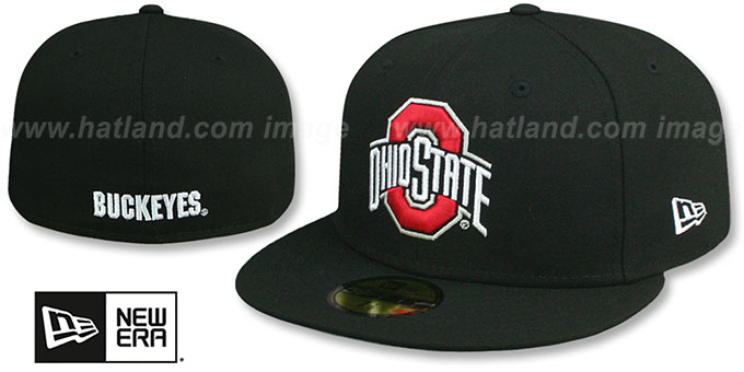 Ohio State 'NCAA TEAM-BASIC' Black Fitted Hat by New Era