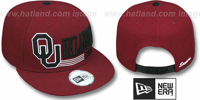 Oklahoma 'RETRO-SNAPBACK' Burgundy Hat by New Era