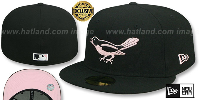 Orioles 1954 'COOPERSTOWN PINK LOGO BOTTOM' Fitted Hat by New Era