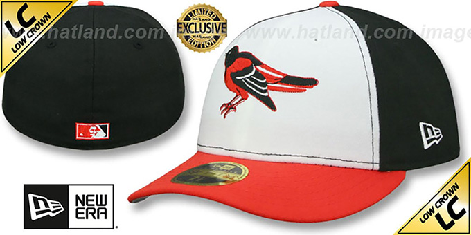 Orioles '1989-97 LOW-CROWN VINTAGE' White-Black-Orange Fitted Hat by New Era