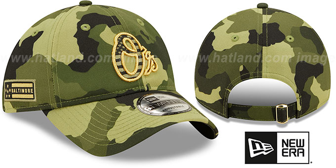 Orioles 2022 ARMED FORCES 'STARS N STRIPES STRAPBACK' Hat by New Era