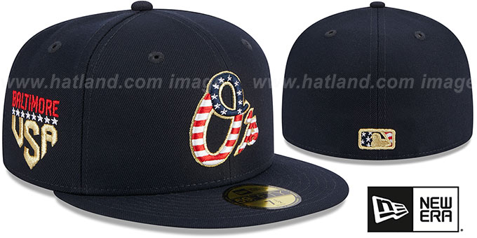 Orioles 2023 'JULY 4TH STARS N STRIPES' Fitted Hat by New Era