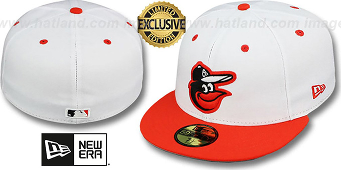 Orioles '2T-FASHION' White-Orange Fitted Hat by New Era