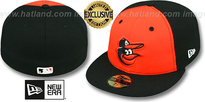 Orioles 'BP 2T-FASHION' Black-Orange Fitted Hat by New Era