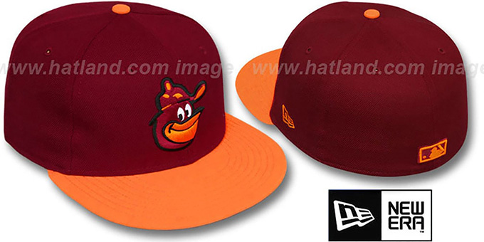 Orioles COOP '2T-FASHION' Burgundy-Orange Fitted Hat by New Era