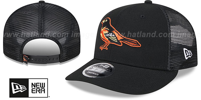 Orioles 'COOP LOW-CROWN TRUCKER SNAPBACK' Black Hat by New Era