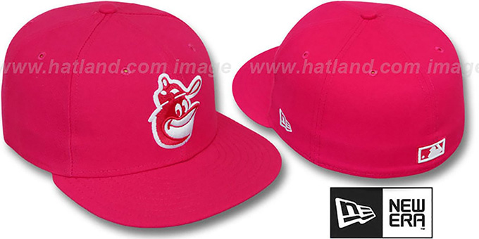 Orioles COOP 'SOLID FASHION' Fucsia-White Fitted Hat by New Era