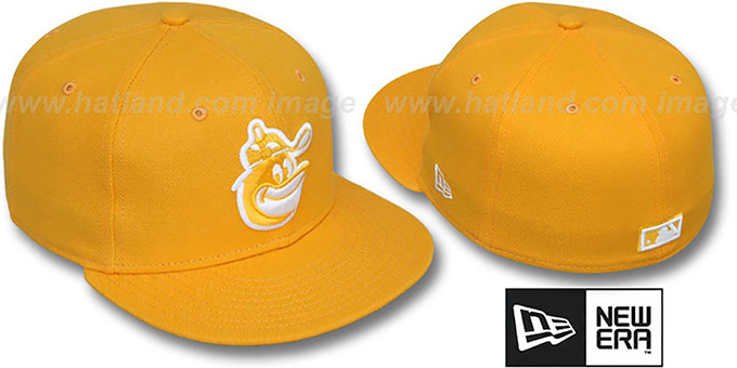 Orioles COOP 'SOLID FASHION' Gold-White Fitted Hat by New Era