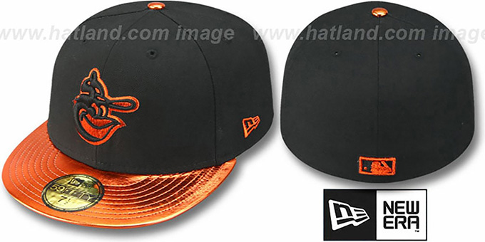 Orioles COOP 'VIZATION' Black-Orange Fitted Hat by New Era