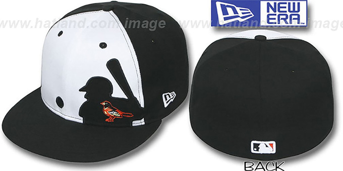 Orioles 'MLB SILHOUETTE' White-Black Fitted Hat by New Era