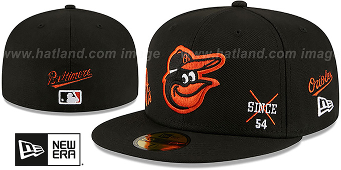 Orioles 'MULTI-AROUND' Black Fitted Hat by New Era