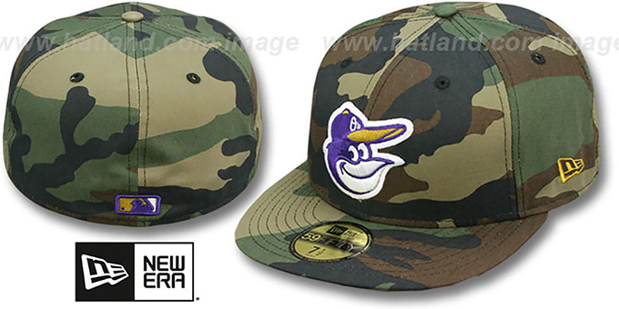 Orioles 'RAVENFLAGE' Woodland Fitted Hat by New Era