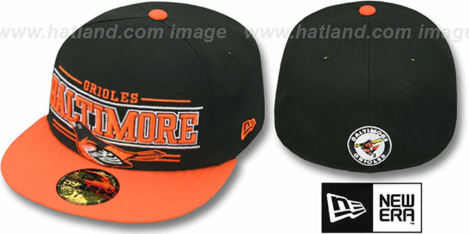 Orioles 'RETRO-SMOOTH' Black-Orange Fitted Hat by New Era