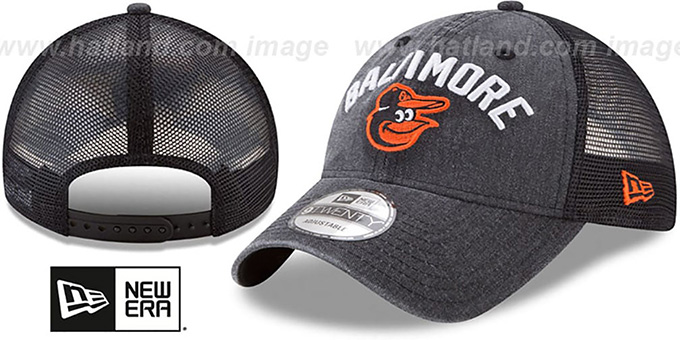 Orioles 'RUGGED-TEAM TRUCKER SNAPBACK' Black Hat by New Era