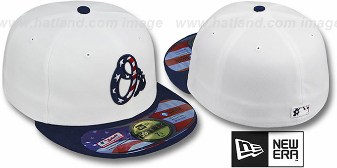 Orioles 'STARS N STRIPES' White-Navy Hat by New Era