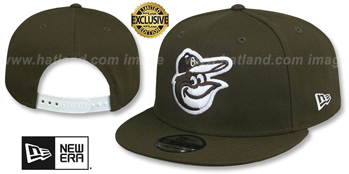 Orioles 'TEAM-BASIC SNAPBACK' Brown-White Hat by New Era