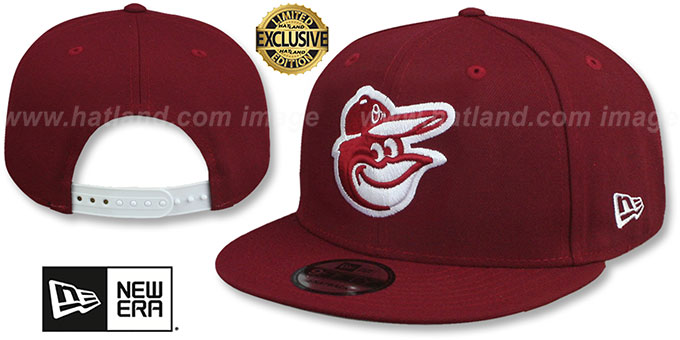 Orioles 'TEAM-BASIC SNAPBACK' Burgundy-White Hat by New Era