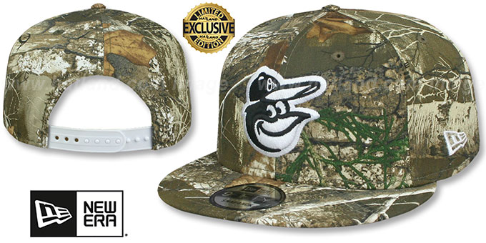 Orioles 'TEAM-BASIC SNAPBACK' Realtree Camo-White Hat by New Era