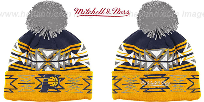 Pacers 'GEOTECH' Knit Beanie by Mitchell and Ness