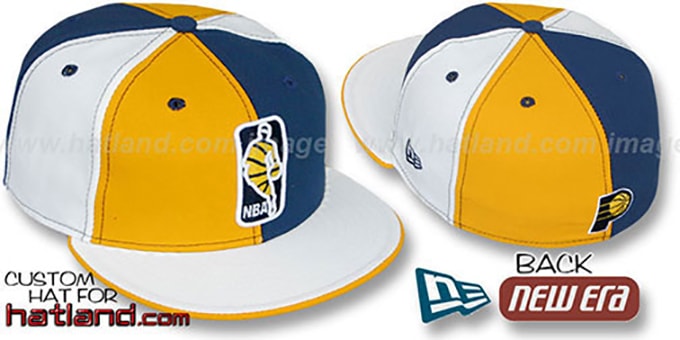 Pacers 'KEY-INSIDER PINWHEEL' Gold-Navy-White Fitted Hat