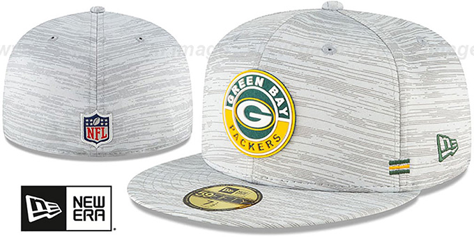 Packers '2020 ONFIELD STADIUM' Heather Grey Fitted Hat by New Era