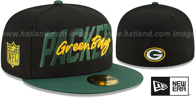 Packers '2022 NFL DRAFT' Black-Green Fitted Hat by New Era