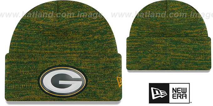 Packers 'BEVEL' Green-Gold Knit Beanie Hat by New Era