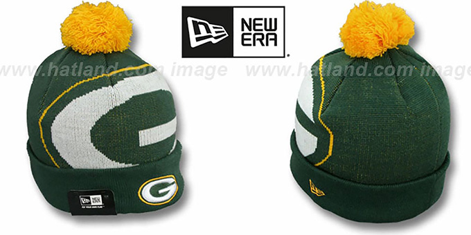 Packers 'NFL-BIGGIE' Green Knit Beanie Hat by New Era