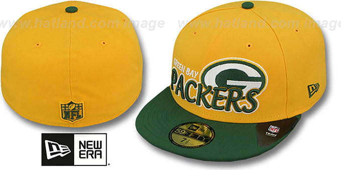 Packers 'NFL-TIGHT' Gold-Green Fitted Hat by New Era